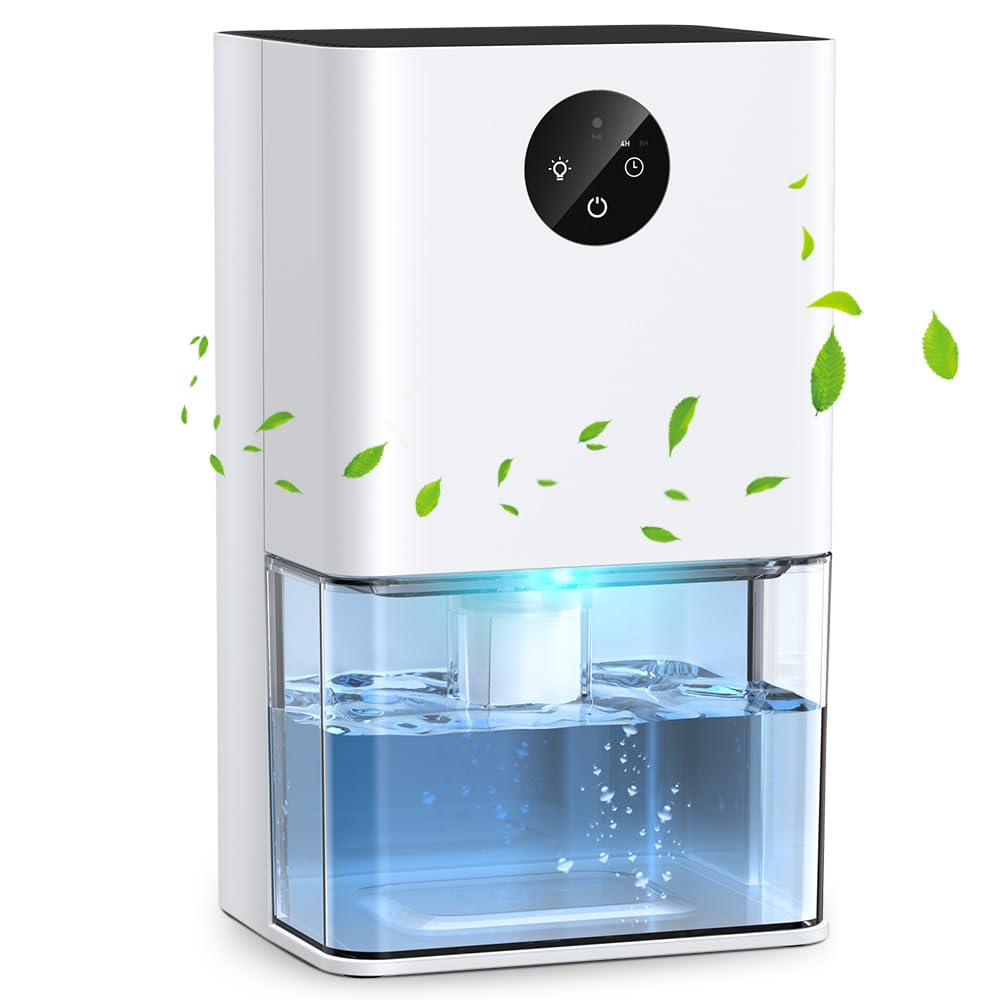 Clyrox 除湿機 小型【省エネ設計・タッチパネル搭載】除湿器 ペルチェ式 強力除湿 1800ML 満水自動停止 タイマー 自動除霜機能 7色ムードライト 狭所向け コンパクト 静音設計 カビ/梅雨