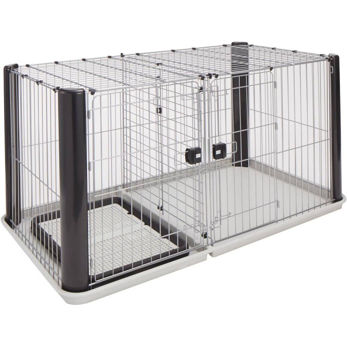 ペティオ アドメイト ヴィラフォートサークル ワイド サークル ケージ 飛び出し防止 トイレトレーワイド付 トイレ 犬用ケージ Add.Mate