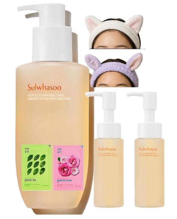New純行クレンジングフォーム200ml(+雪花水純行クレンジングフォーム2個贈呈+2マスクパック+洗顔ヘアバンド)