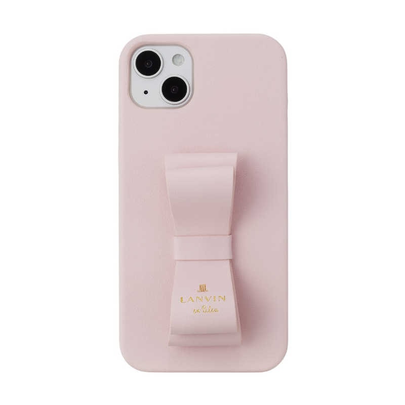 ランバン　iPhone 14 Plus Slim Wrap Case Stand & Ring Ribbon SakuraPink　LBSPKSRIP2261M