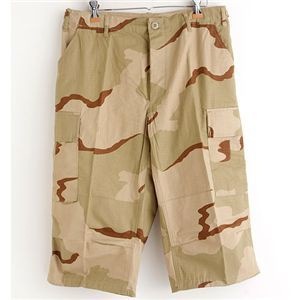 アメリカ軍 BDU クロップドカーゴパンツ /迷彩服パンツ Mサイズ リップストップ 3カラーデザート レプリカ