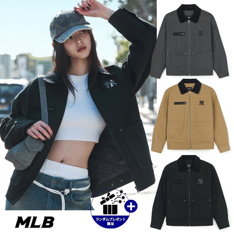 3AJPB0146 ベーシック カラー ワークジャケット ボストン レッドソックス ニューヨーク ヤンキース レディース 男女共用 アウタージャンパーブルゾン カジュアル シンプル オーバーコート