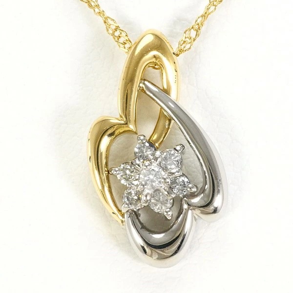 PT850 プラチナ ネックレス ダイヤ 0.11 中古