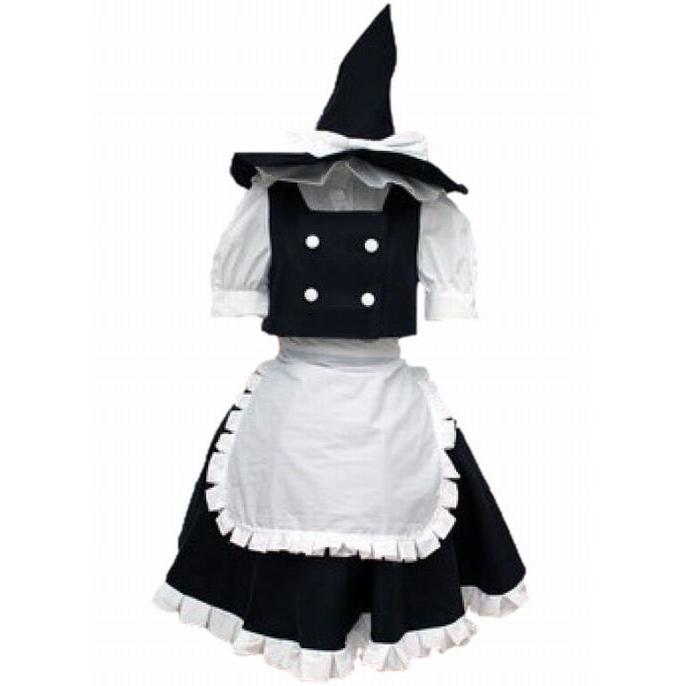 ハロウィン 東方Project 風 霧雨魔理沙 きりさめまりさ コスチューム コスプレ衣装 5点セット サイズ SXL