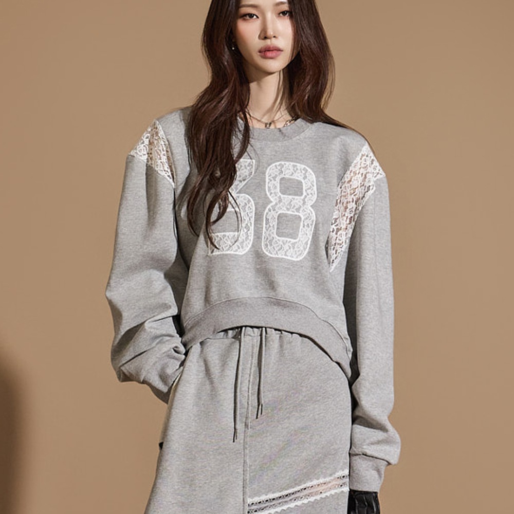 E3524 レース マンツーマンTシャツ