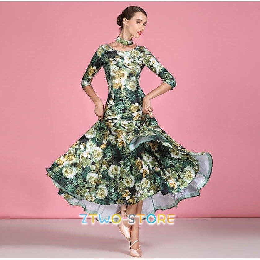 ダンスウェア ステージ衣装 競技会 競技用 レディース ワンピース パーティー舞台衣装 演出服 社交ダンス モダンドレス