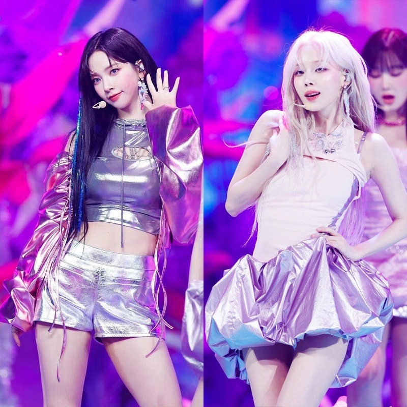 Aespa寧一卓ジン・ウェンティンと超星パープルドレスダンス衣装