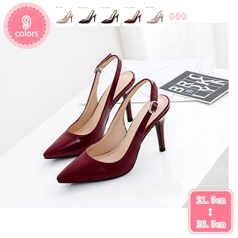 1000円OFFクーポン ピンヒール パンプス レディース ハイヒール 美脚 パーティー 結婚式 歩きやすい オフィス サンダル 涼しげ 滑り止め カジュアル ポインテッドトゥ ヒール10CM ポイン