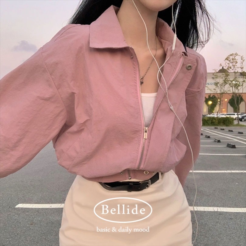 韓国の女性ファッション/ [MADE] バブルヒドゥンクロップドジャケット jp1138