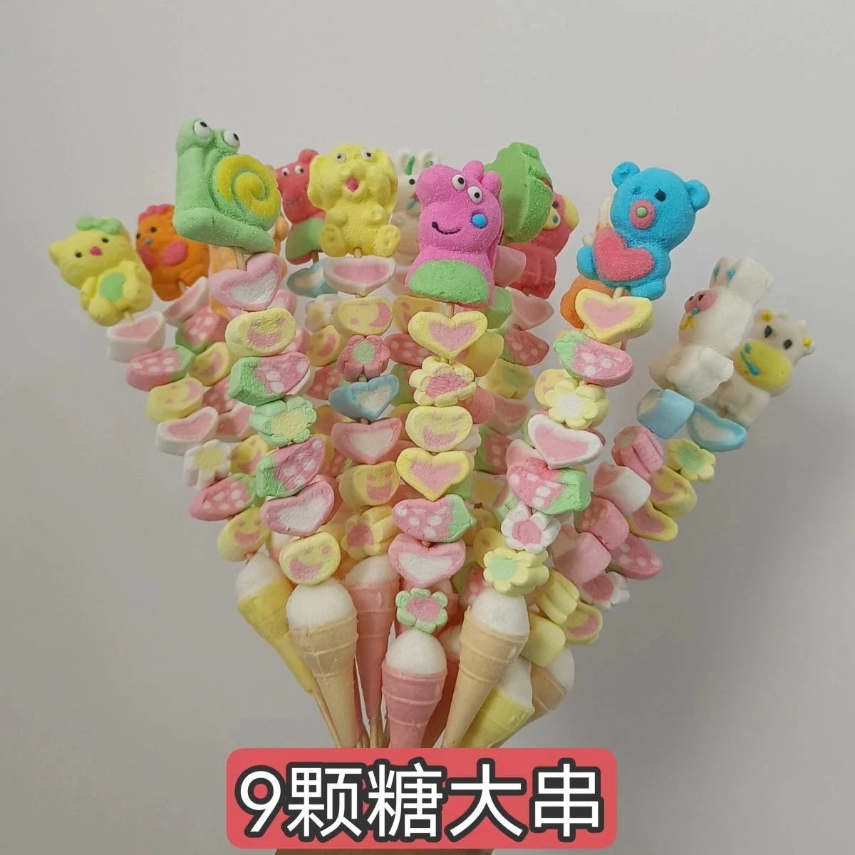 [新鮮/お得/ブログのおすすめ]漫画の頭が付いた大きな串マシュマロ串箱入りスナック学校用品の展示 誕生日プレゼント お子様への贈り物 新年の贈り物