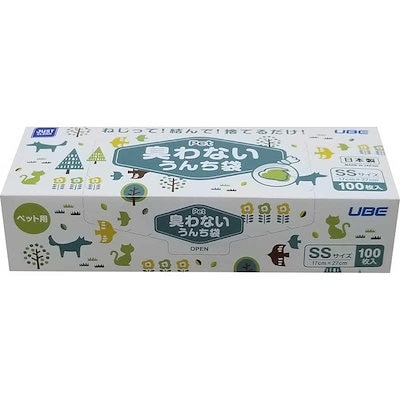 他サイト： 宇部フィルム UBE JUST CLEAN 臭わない うんち袋 SSサイズ 100枚入の商品画像