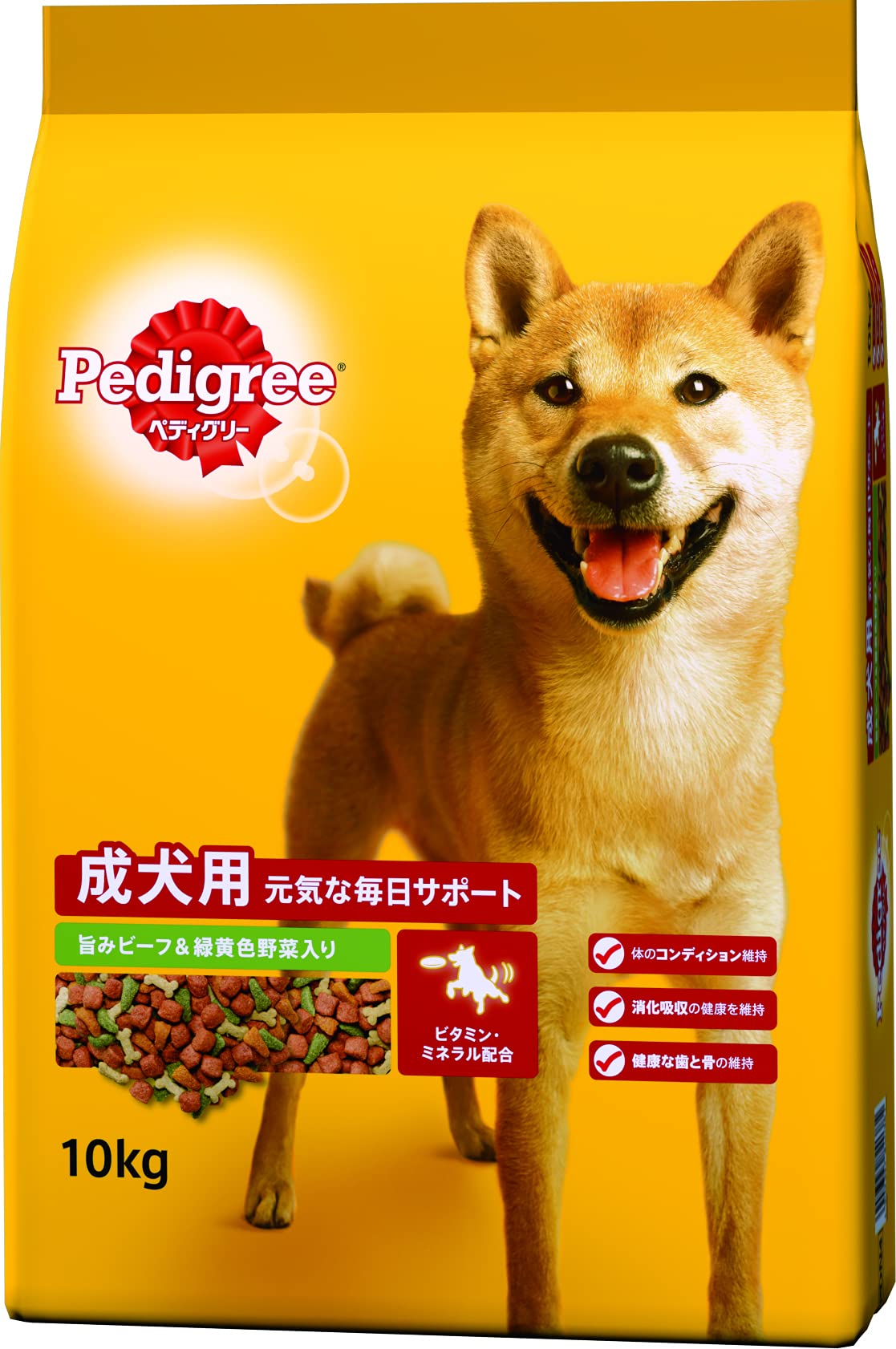 ペディグリー 成犬用 旨みビーフ＆緑黄色野菜入り 10kg [ドッグフード・ドライ]