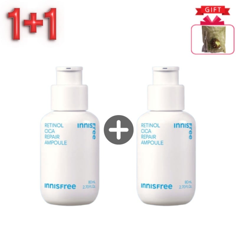 【1+1】 大容量 レチノール シカ アンプル 80ml × 2本セット 【低刺激・毛穴・皮脂ケア・肌コンディション整え・韓国コスメ・オイルインセラム・しっとり美容液・ナチュラルスキンケア】