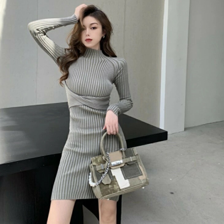 ハイネックニットスリムワンピ ス 背中空きセクシーワンピ 大人カジュアルワンピ きれかわワンピ 大人 その他 ワンピース ドレス 人気の ファッションブランド Www Quartzhotel Mx