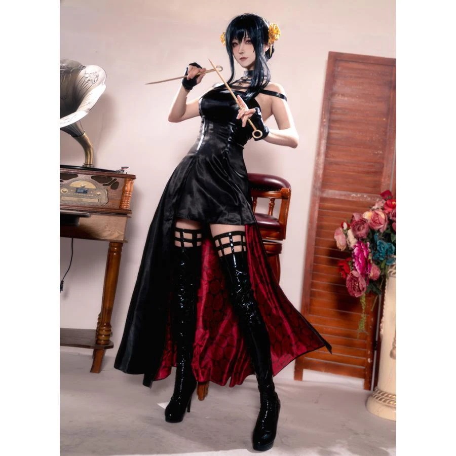 【新品開催 即納】SPY×FAMILY（スパイファミリー） ヨル・フォージャー いばら姫 コスプレ衣装 cosplay ウィッグ クリスマス変装 仮装 撮影 祭り
