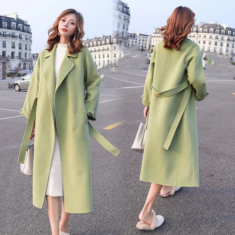 トレンチコート 通勤 チェスターコート ラシャコート レディース アウター ベルト付き ロングコー