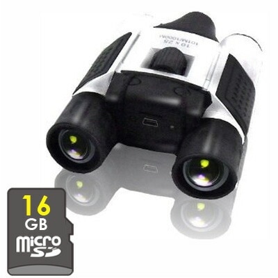 【送料無料】１０倍ズーム双眼鏡ビデオカメラ!!　録画機能が搭載された画期的な双眼鏡型カメラ　もちろん音声も録音可能　すぐにご利用可能な１６ＧＢ装着済み(^o^)／　【CSKID】オリジナルジェル