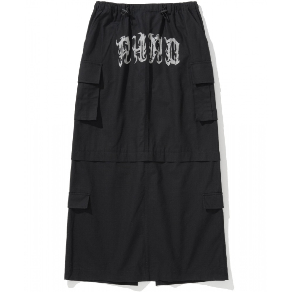 NOT4NERD W リップストップカーゴスカート-ブラック