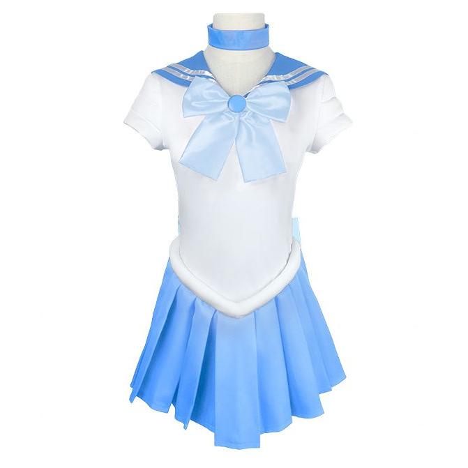 工場直販 一部分3日出荷子供用 美少女戦士セーラームーン 水野亜美 みずあみ コスチューム コスプレ衣装 7点セット サイズ 120150cm
