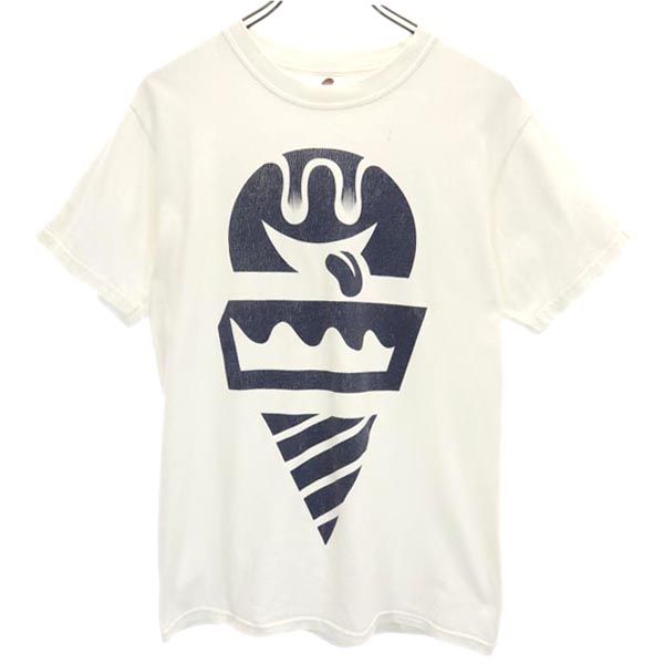 プリント 半袖 Tシャツ S ホワイト系 メンズ
