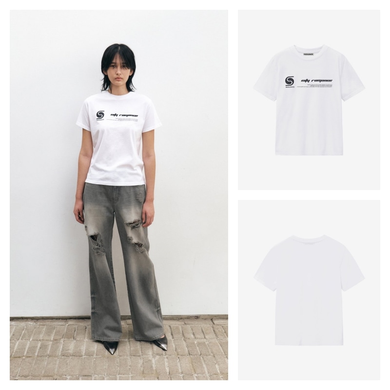 【INSILENCE】 SYMBOL LOGO T-SHIRT : WHITE