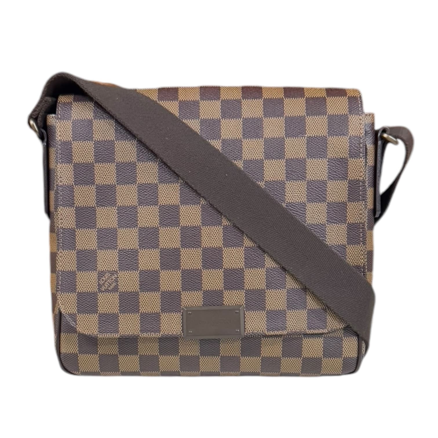 ルイヴィトン ディストリクトPM ダミエ ショルダーバッグ ダミエキャンバス N41213 ブラウン LOUIS VUITTON 中古 美品