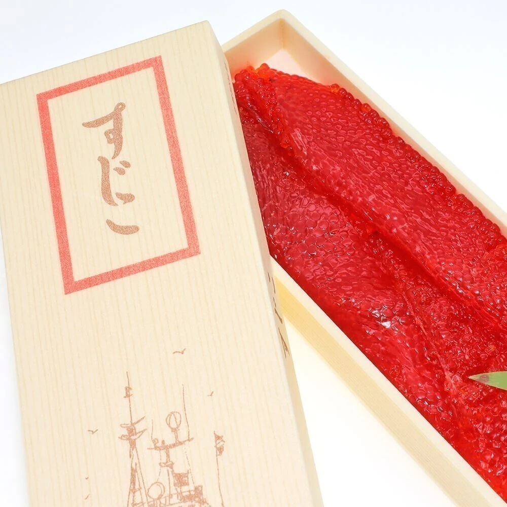 丸新スズキ 塩トラウト筋子 極み 化粧箱入り(約500g)