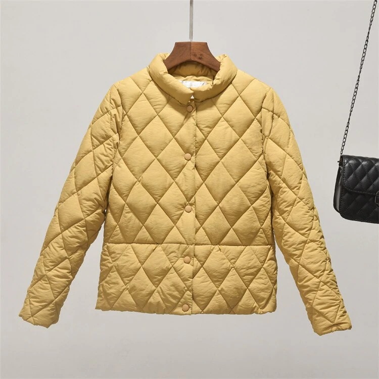 品質改善新入庫激安セール 短いスタイル ダウンコート 単体ボタン スリムフィット 薄い 23 韓国版 トレンド コート スタンドカラー