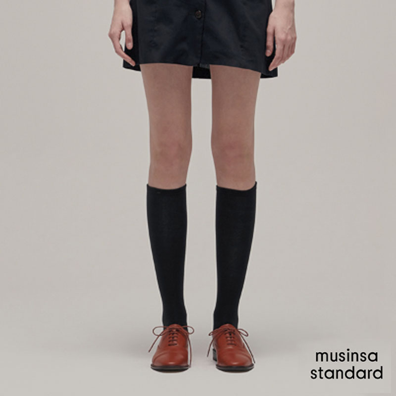 [무신사] ニーハイソックス 5パック ( BLACK )