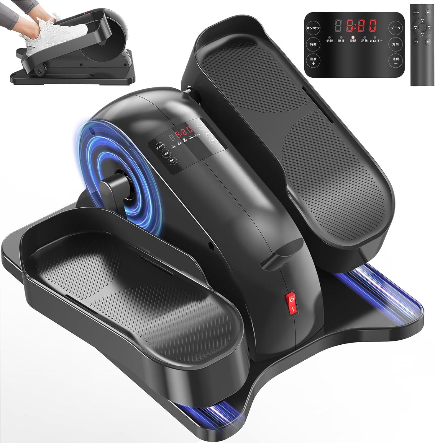 エアロバイク ミニ フィットネスバイク ミニ エアロバイク 家庭用 静音 電動 健康器具 エアロバイク 高齢者向け 6種類プログラム 速度12段階 小型 軽量 組み立て不要 前後方向回転 電動フィット