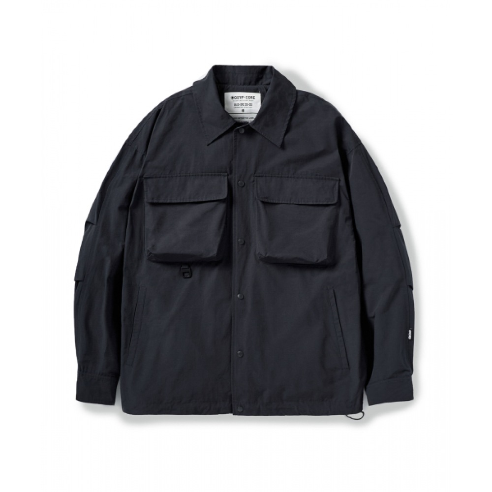フルークユーティリティビッグポケットコーチジャケットネイビー FJK122