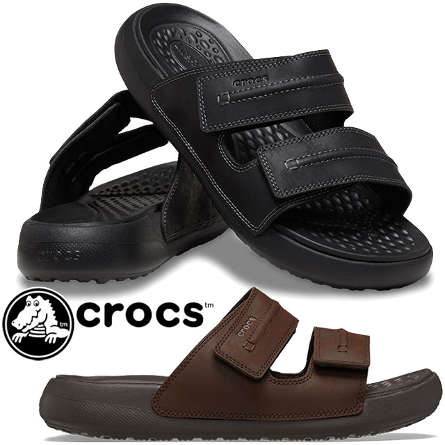 クロックス サンダル メンズ ユーコン ヴィスタ2 ライトライドサンダル ベルクロ カジュアルシューズ 靴 コンフォートサンダル マジックテープ 209396 001 ブラック 黒 206 エスプレッ