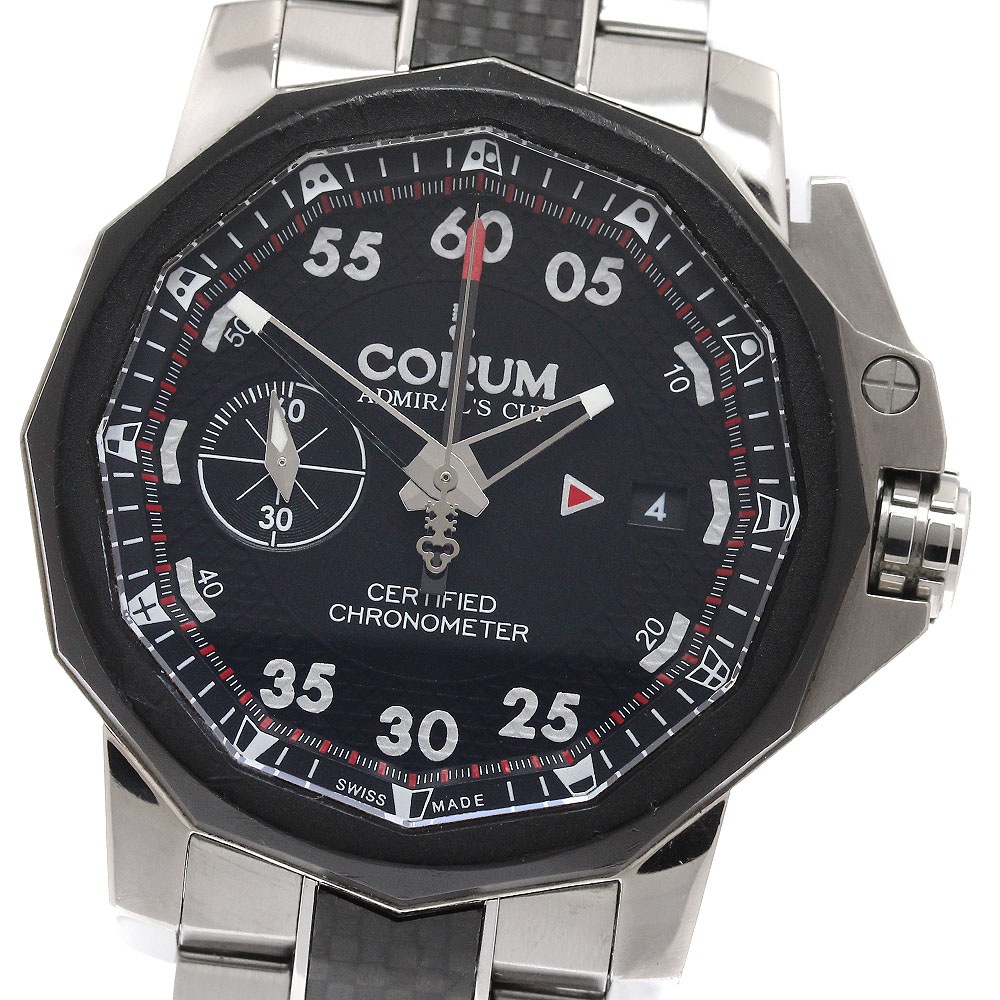 コルム CORUM A961/02939 アドミラル シーフェンダー クロノ セントロ デイト 自動巻き メンズ 保証書付き_943973【中古】