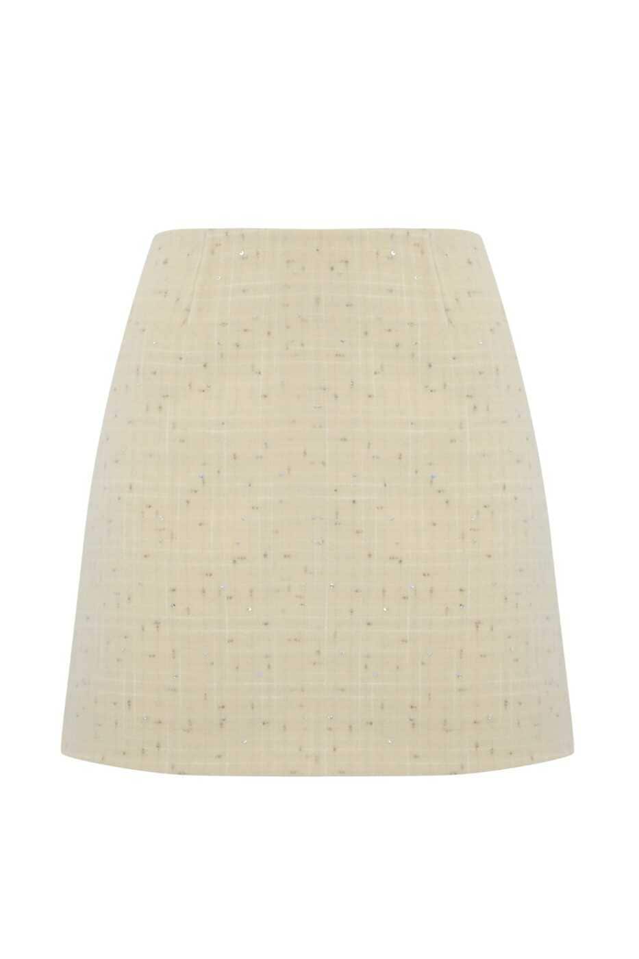 KATRINE 00467G WOOL 10 CREAM PAILETTES ブルー 秋冬2024 スカート レディース ia
