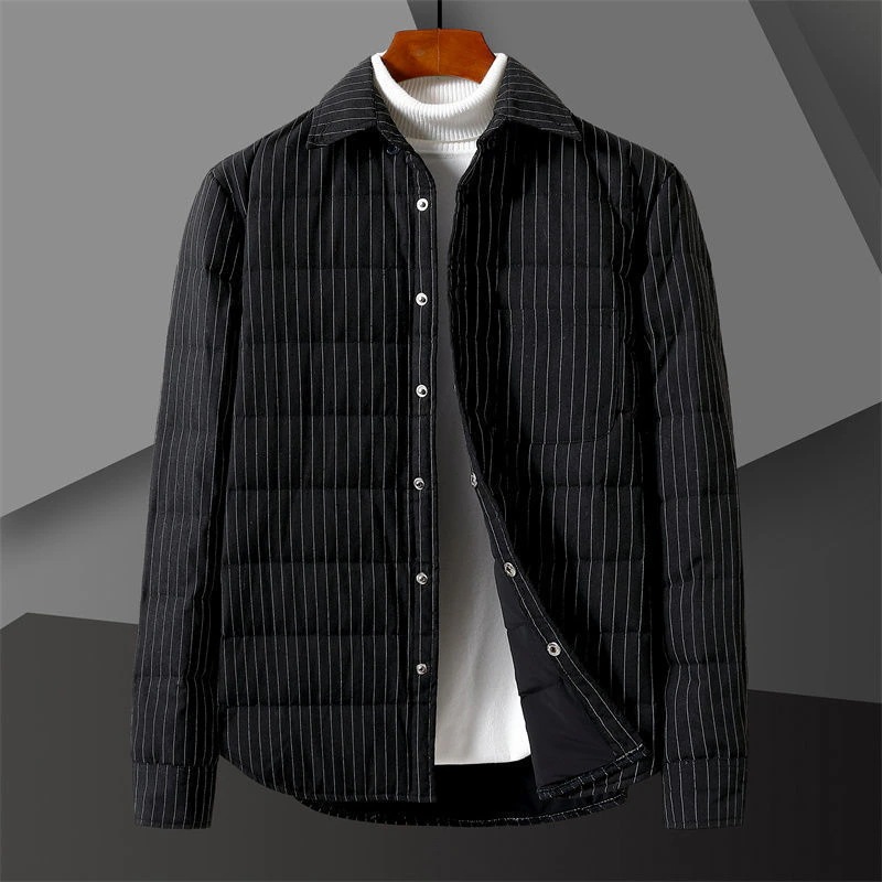 中綿ジャケット メンズ 軽量 シャツ ライトジャケット 厚手シャツ アウター コート 秋 冬 防寒服 カジュアル