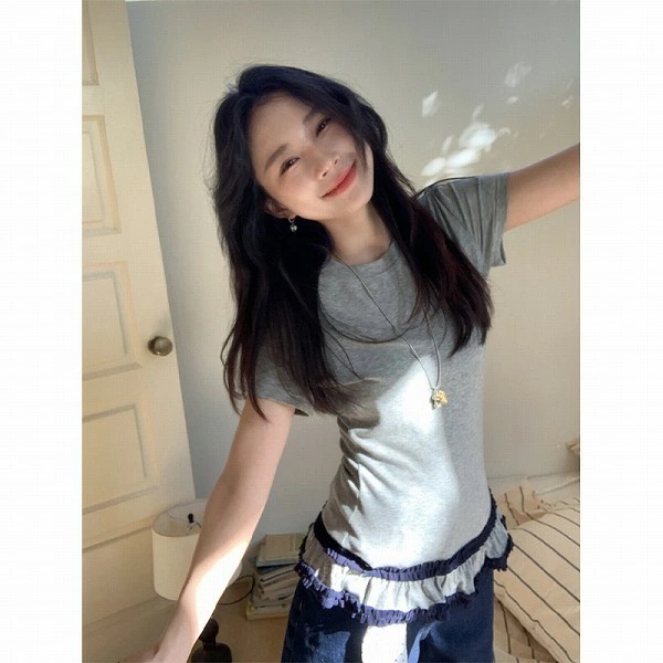 ・レディース・半袖・Tシャツ・トップス S～XL 2色