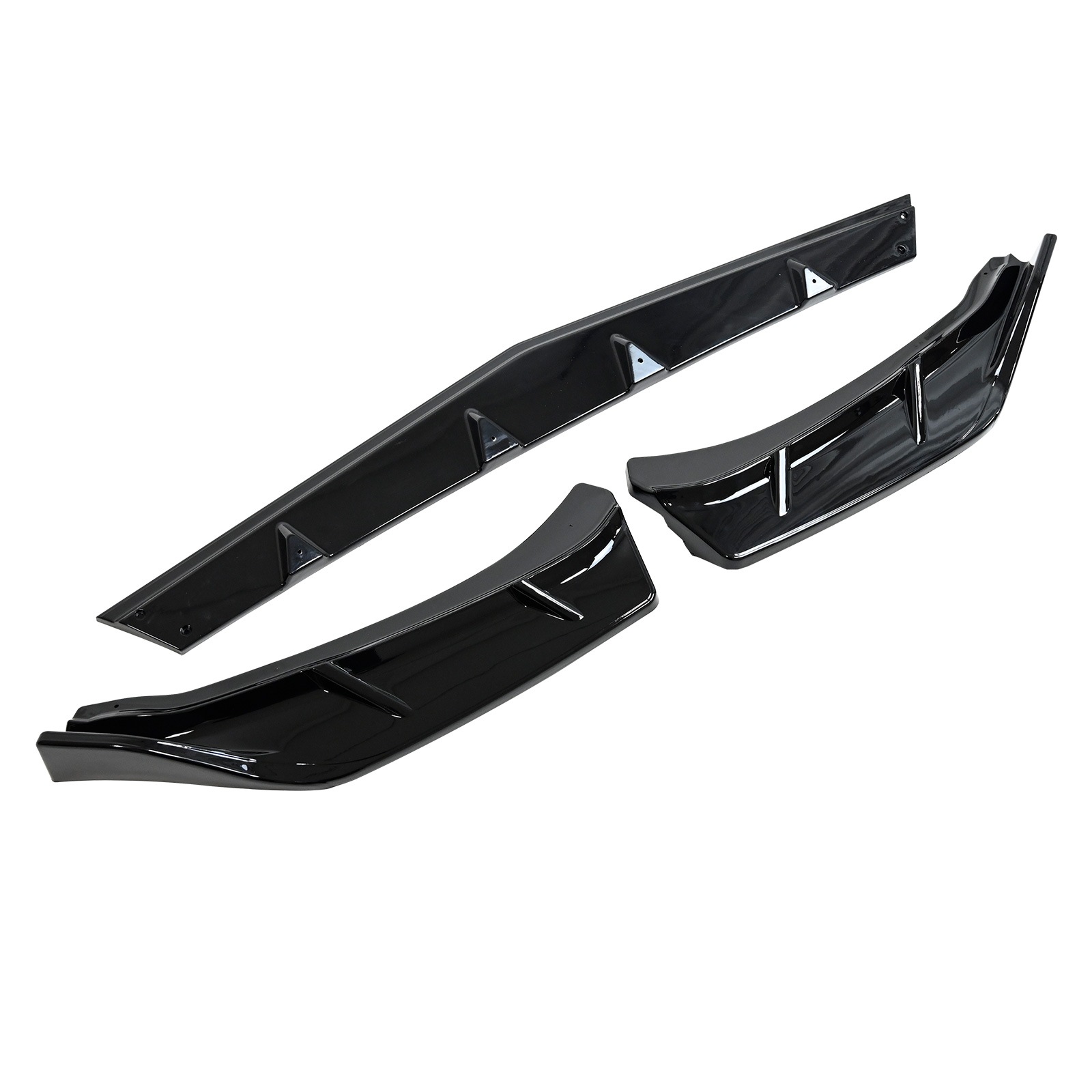 エクストレイル T33 フロントバンパーガーニッシュ リップスポイラー 外装 アクセサリー カスタム パーツ ブラック 艶あり 二重固定