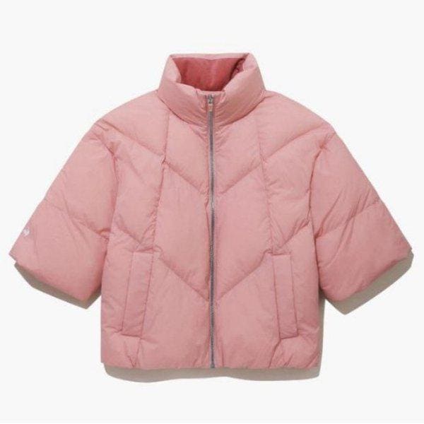 パディング KQF GP422LDJO5-SPK 女性半袖グースダウンジャンパー / SOFT PINK