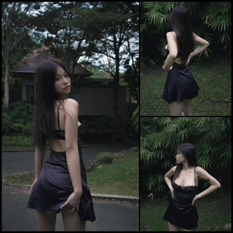 【 Swimcity 】kawela lace mini dress (bl)