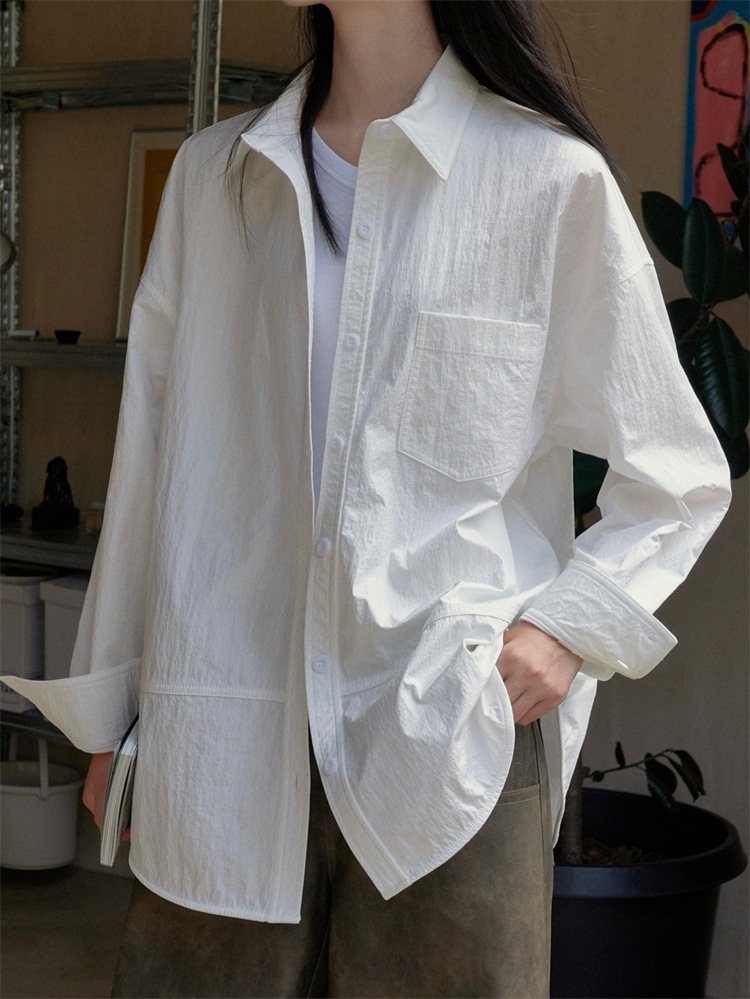 INSスタイル おしゃれ カジュアル キメ感 襟を正す シャツ ゆったりする 人気 シルエット シャツ ブラウス レディース 長袖 秋 4,844円