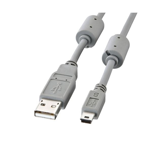 (5個セット) サンワサプライ ミニUSBケーブル 1.8m KU-AMB518KX5