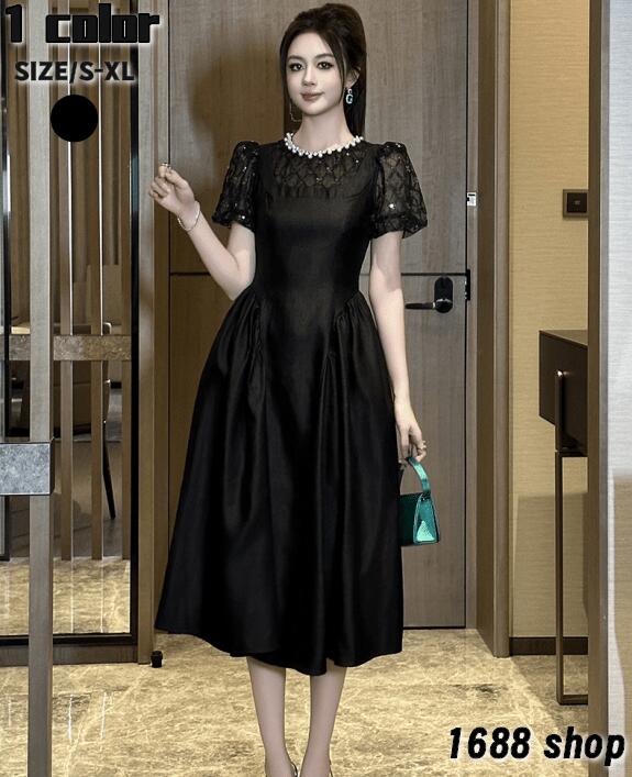 季節限定2025　フレアワンピース ロングワンピース　半袖　姫系ワンピース　シフォン　ワンピース インポート ひざ丈 ミドル丈 エレガント　アシンメトリー 花柄 パーティドレス お嬢様 セクシー ミニ