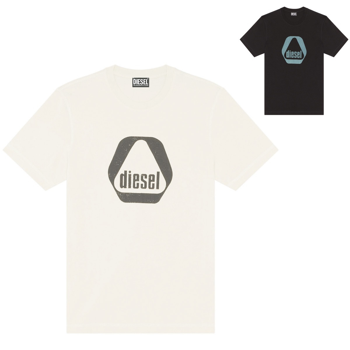 メンズ クルーネック Tシャツ スクラッチ ロゴ 各2色 T-DIEGOR-G10 A09674-0CATM