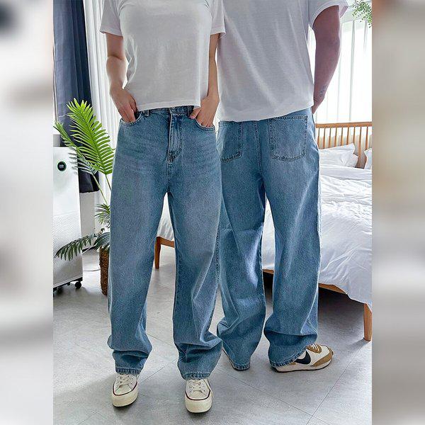 男女共用 ソルト ウォッシング ワイド デニム パンツ UJ-JEA-8024