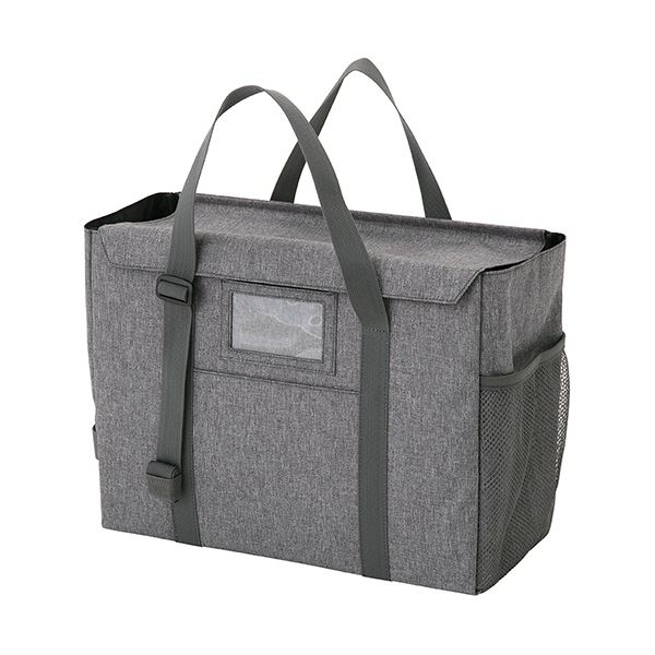 (まとめ)ナカバヤシ オリパクトオフィスキャリングトート グレー NOP-T01GY 1個(×5セット)