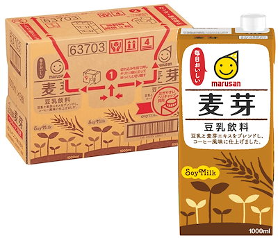 他サイト： マルサン 豆乳飲料麦芽 1L6本の商品画像