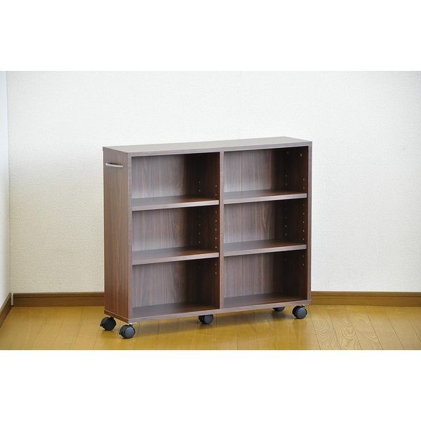 ホームテイスト ET-26CW-2SET 隙間収納家具 SATTO 2個セット ダークブラウン メーカー直送