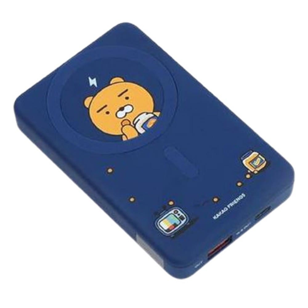 カカオフレンズマクセーフスタンド型ワイヤレス充電補助バッテリー10000mAh