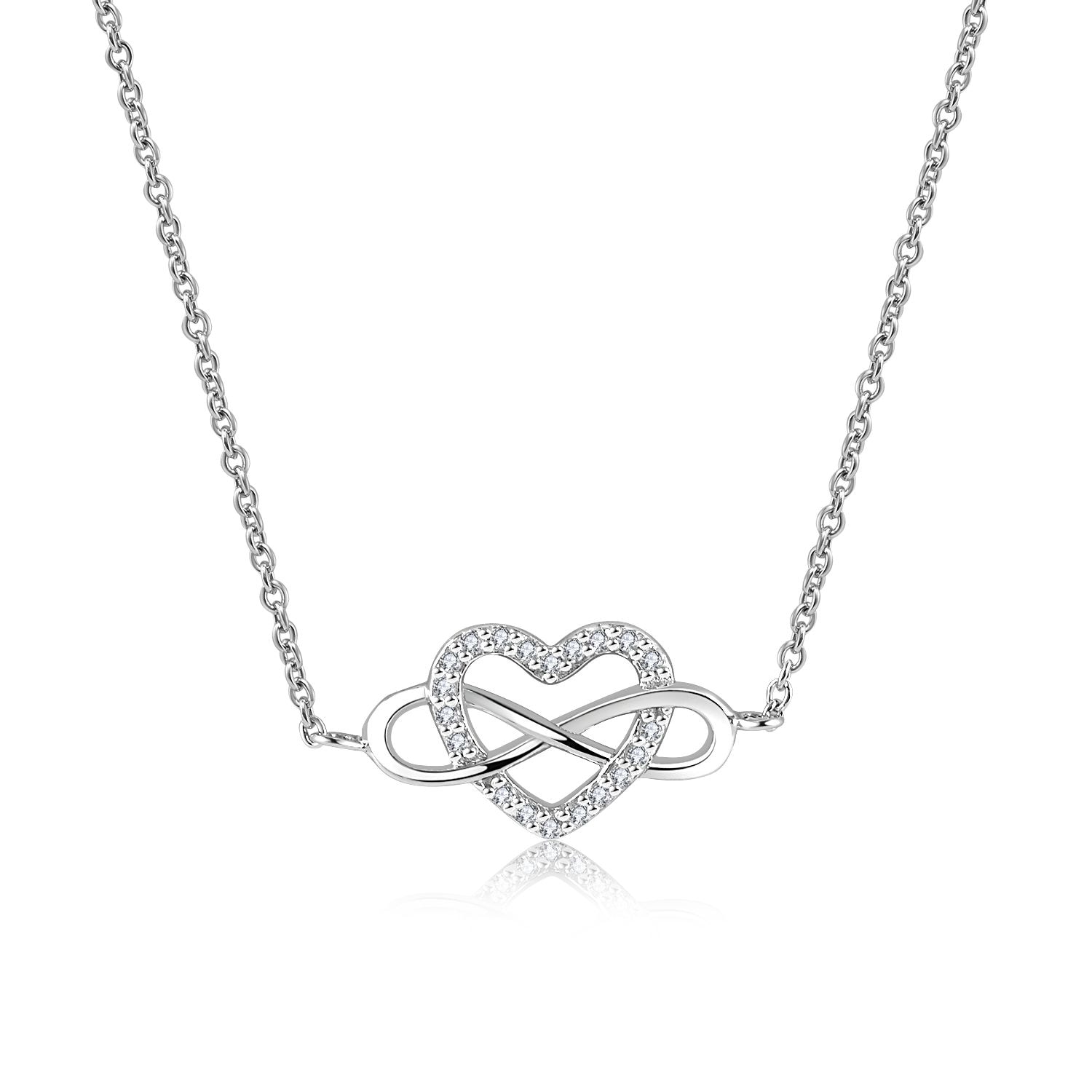 [高品质 Silver925] ジルコン 925 無限の愛ブレスレット