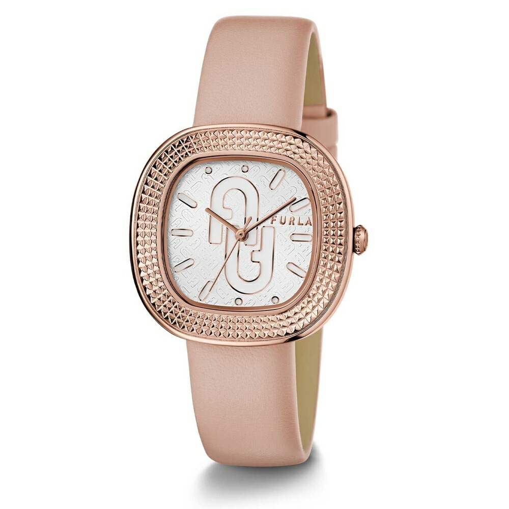 フルラ 腕時計 レディース ブランド ピンク 革 レザー ベルト TVシェイプ シルバー文字盤 時計 シンプル かわいい おしゃれ 大人 女性 女友達 母 妻 彼女 お祝い 記念日 贈り物 サプライズ
